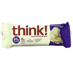 thinkThin white chocolate bar close-up texture suggests creamy bite