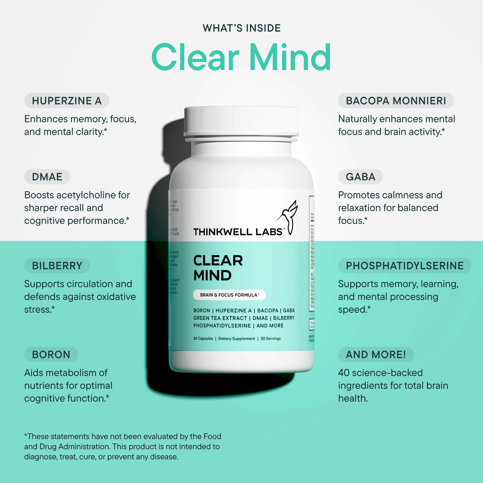 User taking a Thinkwell Labs capsule with water for convenient daily use.