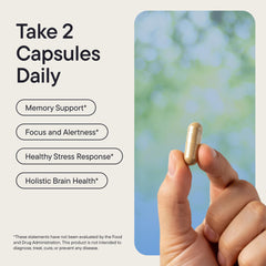 Thinkwell Labs ingredients label highlighting 40 components for cognitive support.