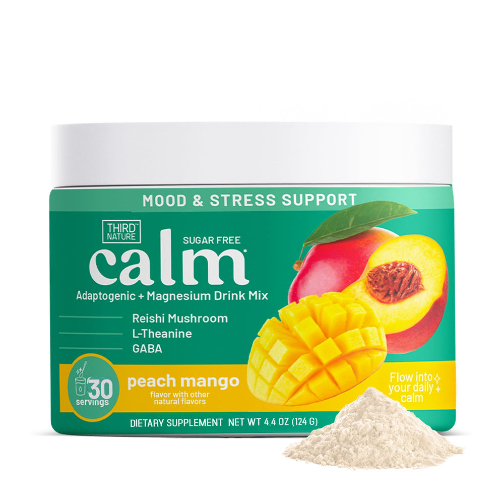 Third Nature Calming Drink Peach Mango jar for evening relaxation and mood balance