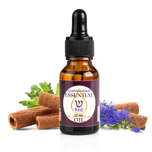 Tholi Oil anointing bottle with spikenard for prayer and blessings.