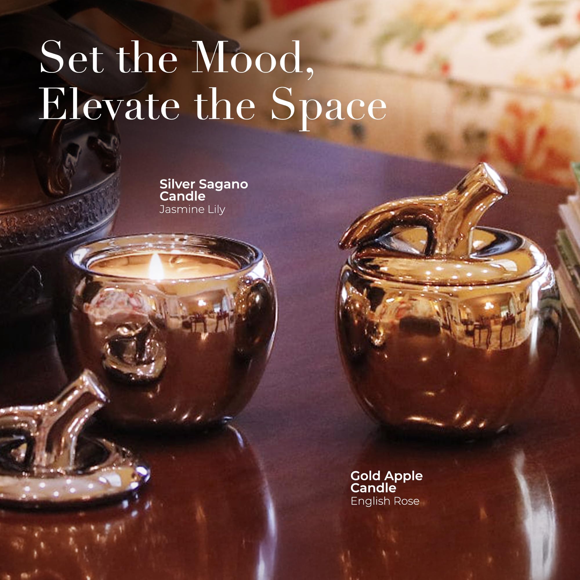 Thompson Ferrier apple candle ceramic detail highlights craftsmanship.