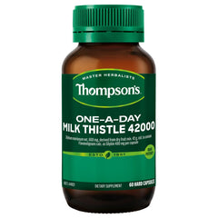 Thompson's Milk Thistle packaging box displayed for easy shelf recognition.