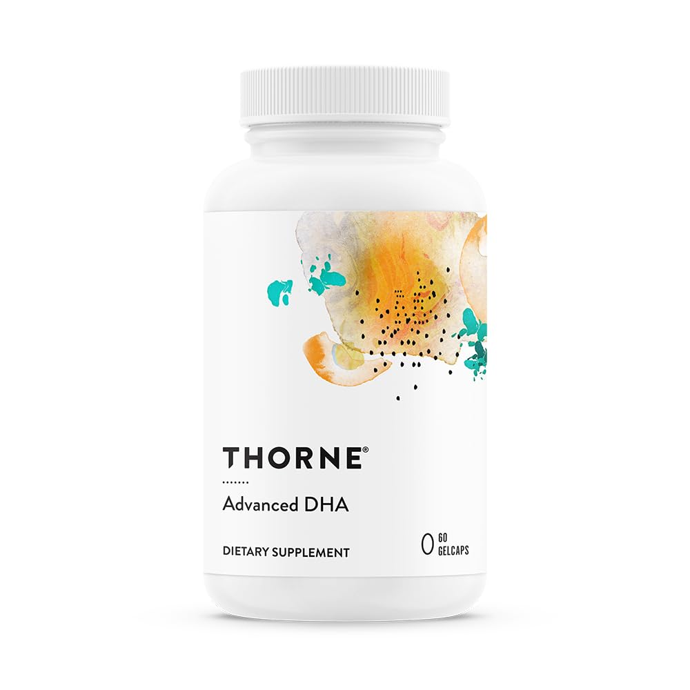 THORNE Advanced DHA bottle front view showing DHA and EPA for brain support