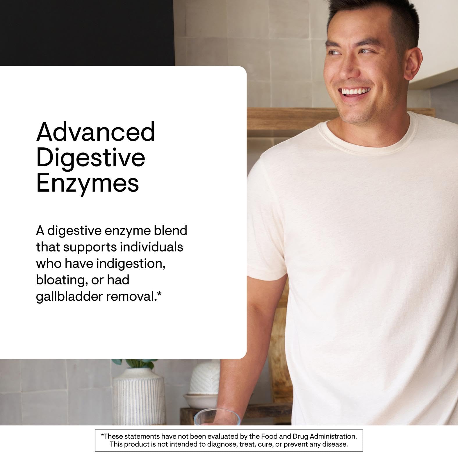 THORNE Advanced Digestive Enzymes capsules ready to take after meals.
