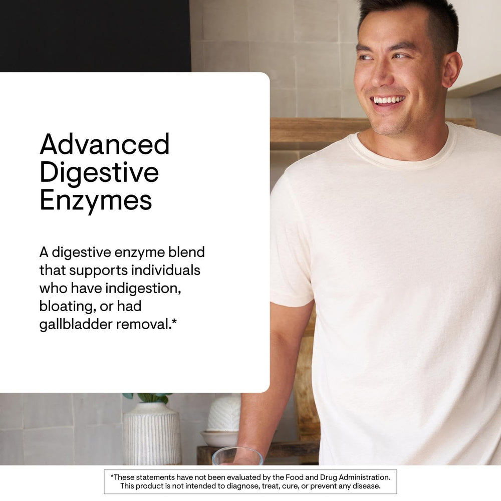 THORNE Advanced Digestive Enzymes capsules ready to take after meals.