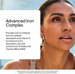 60-serving THORNE Advanced Iron Complex packaging on display