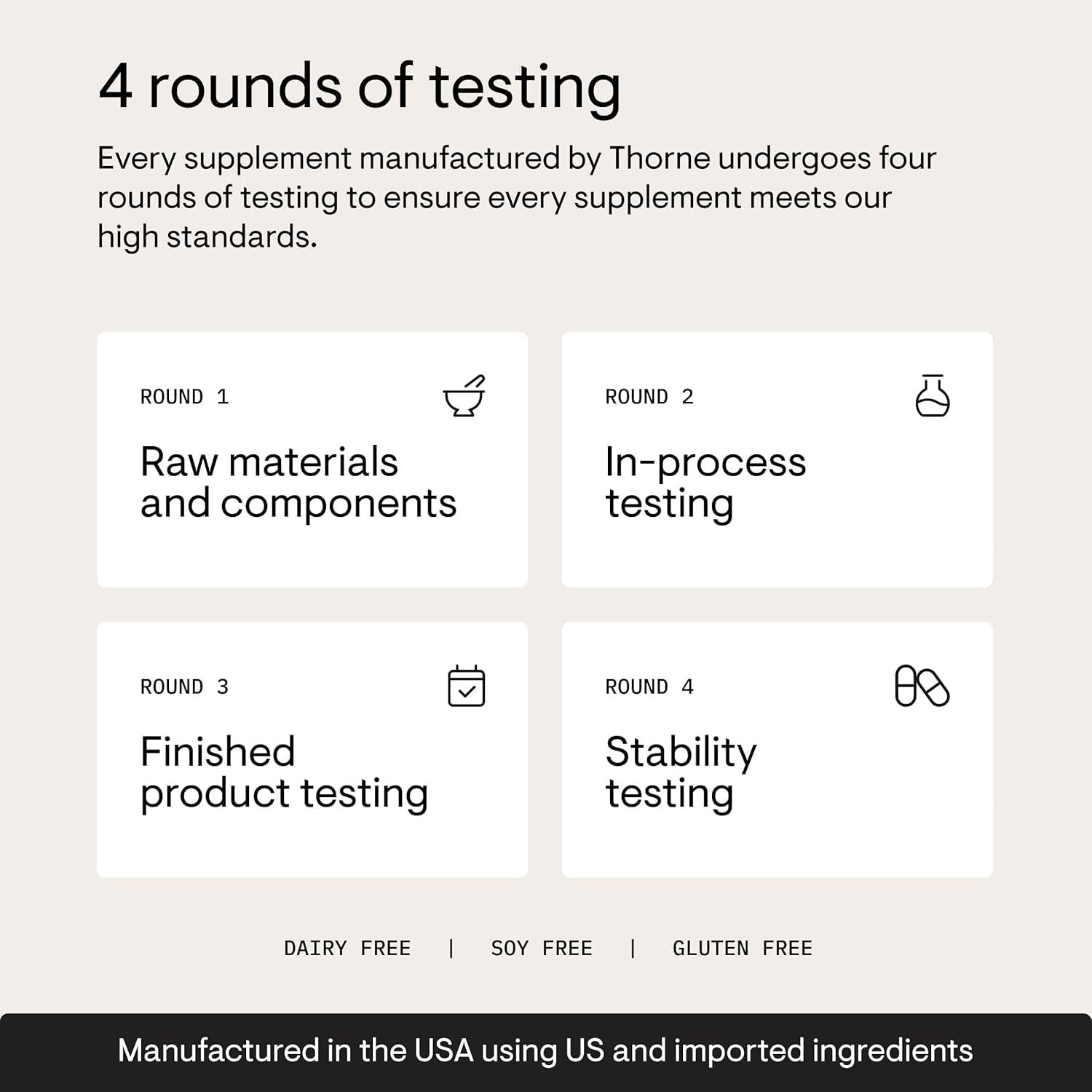 Ingredient list close-up of THORNE Advanced Iron Complex