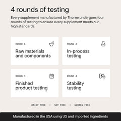 Ingredient list close-up of THORNE Advanced Iron Complex