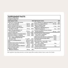 Close-up of Thorne label highlighting nicotinamide riboside and resveratrol benefits