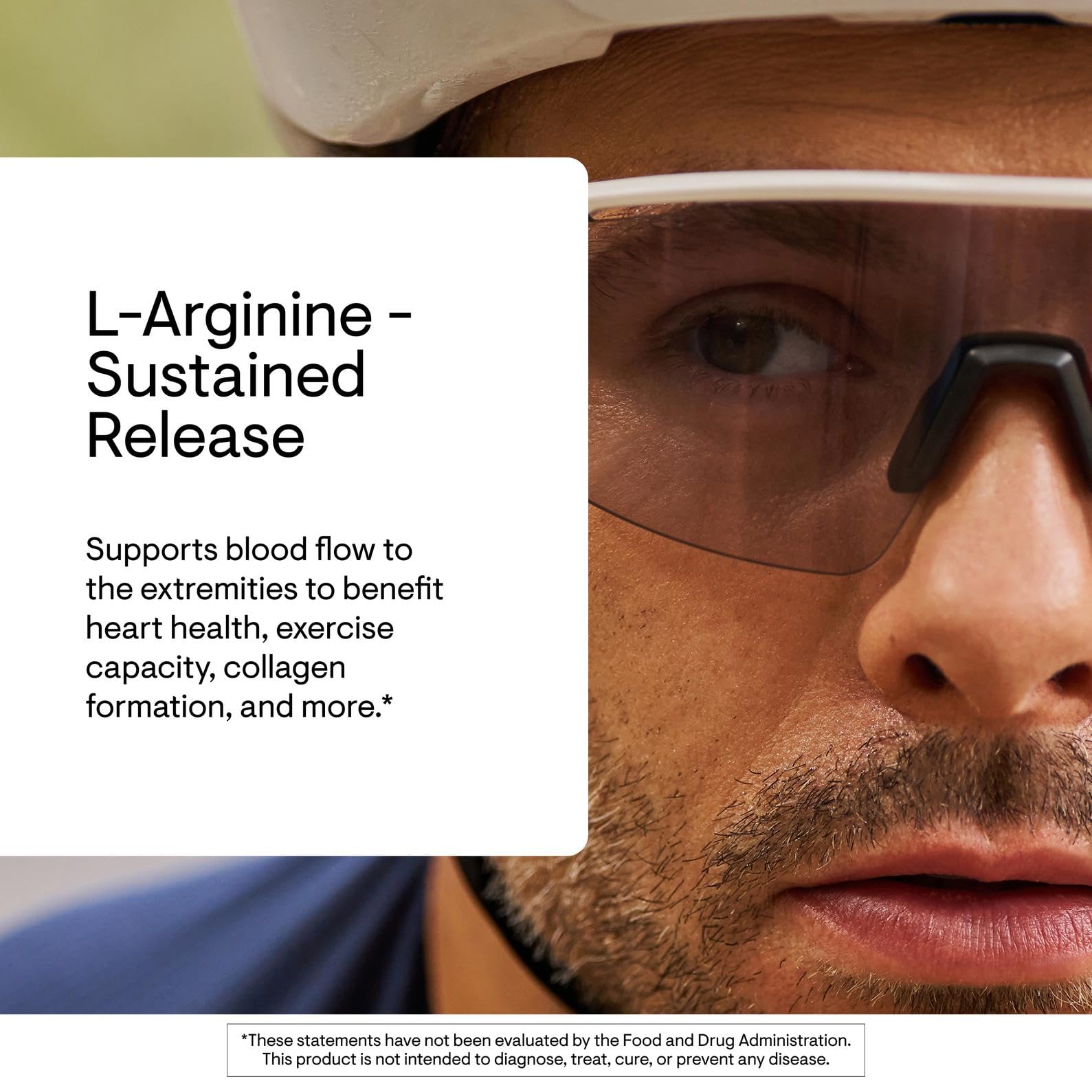 Close-up of THORNE L-Arginine Sustained Release label with transparent ingredients