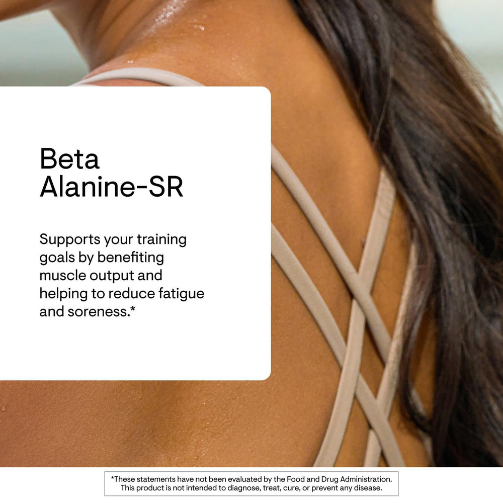 THORNE Beta Alanine sustained-release bottle front for active daily dosing.