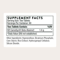 THORNE Beta Alanine sustained-release tablet close-up shows smooth absorption potential.