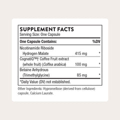 Thorne Brain Factors bottle label close-up highlighting key ingredients for cognition.