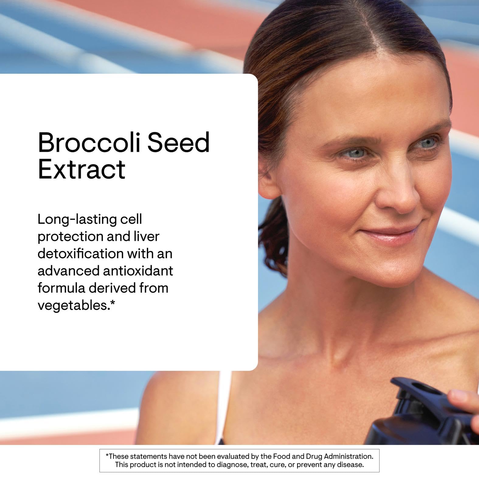 THORNE broccoli seed extract label with ingredients for reliable use.