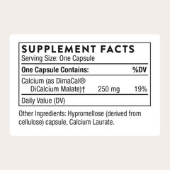 THORNE Calcium capsules close-up emphasizing high absorption potential