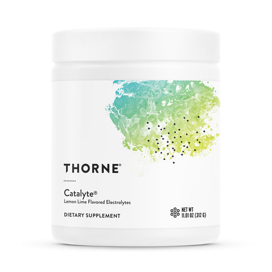 THORNE Catalyte bottle with Lemon Lime supports workout hydration.