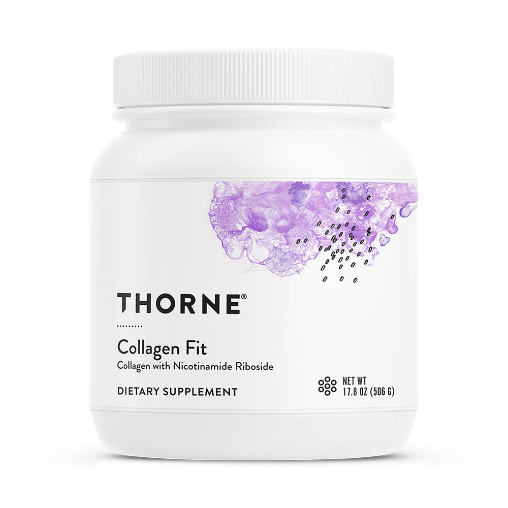 Thorne Collagen Fit bottle on kitchen counter for daily joint support