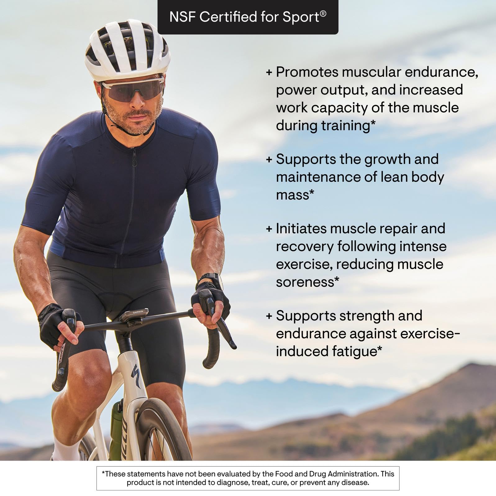 NSF Certified for Sport badge on THORNE Creatine + BCAAs label