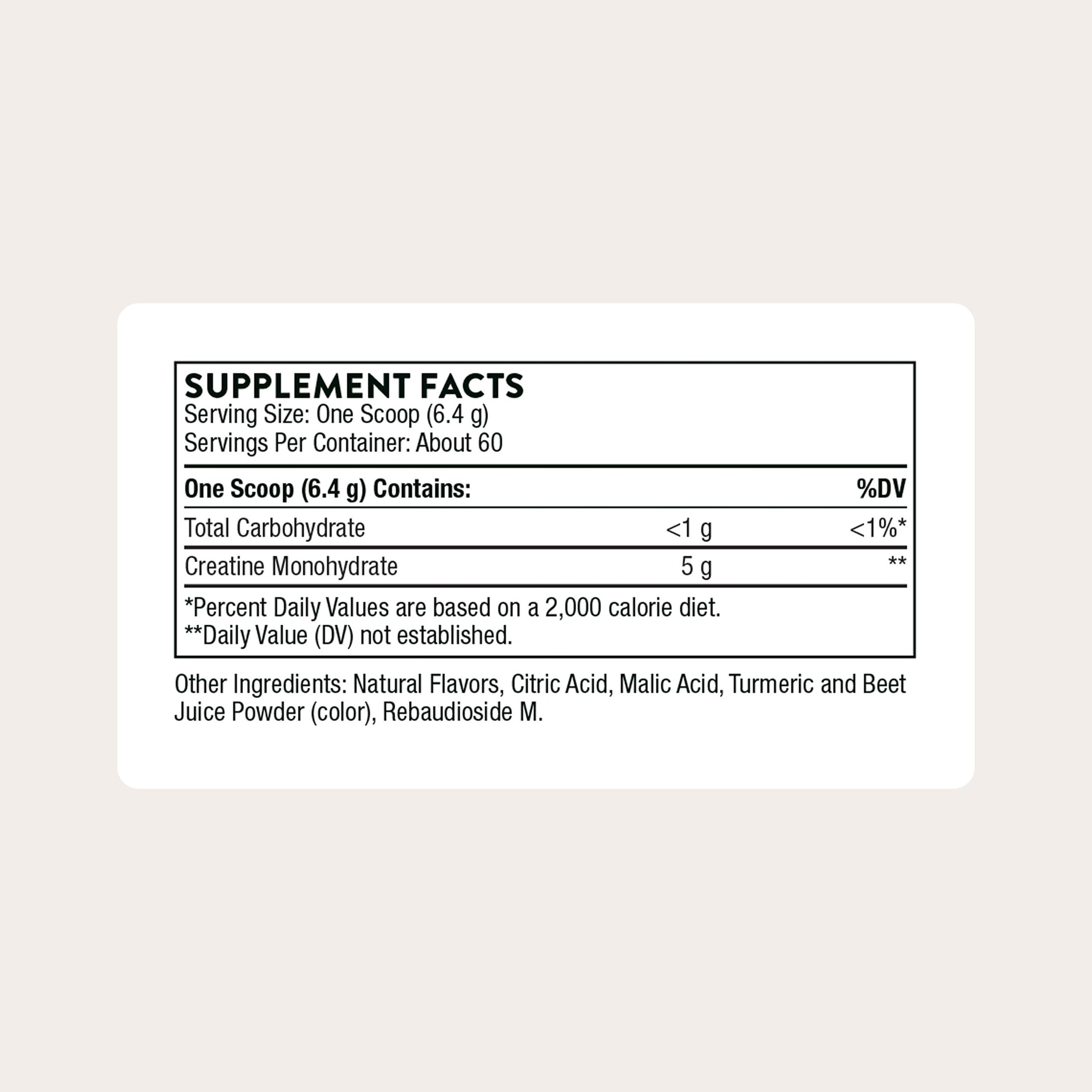Thorne Creatine powder scoop close-up highlights micronized formula for quick mixing.