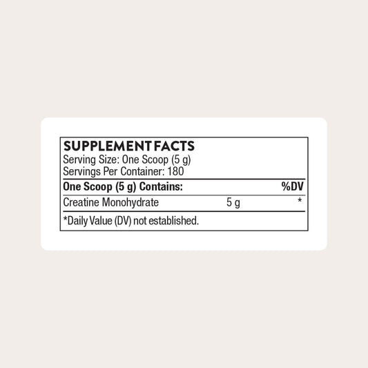 THORNE Creatine powder scoop in jar for easy daily servings.