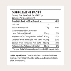 Thorne Daily Electrolytes powder dissolving in water delivering zero sugar hydration