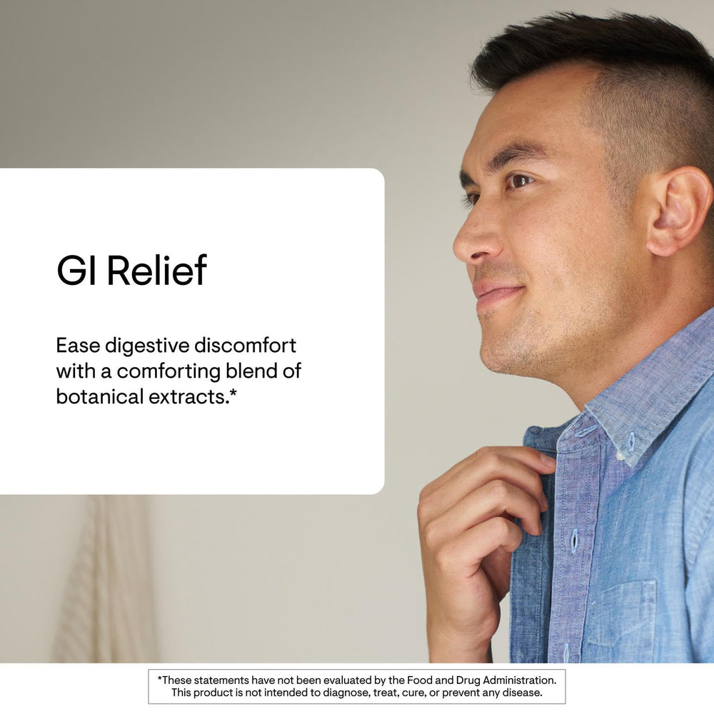 THORNE GI Relief ingredients: aloe vera and DGL for gentle mucilage.