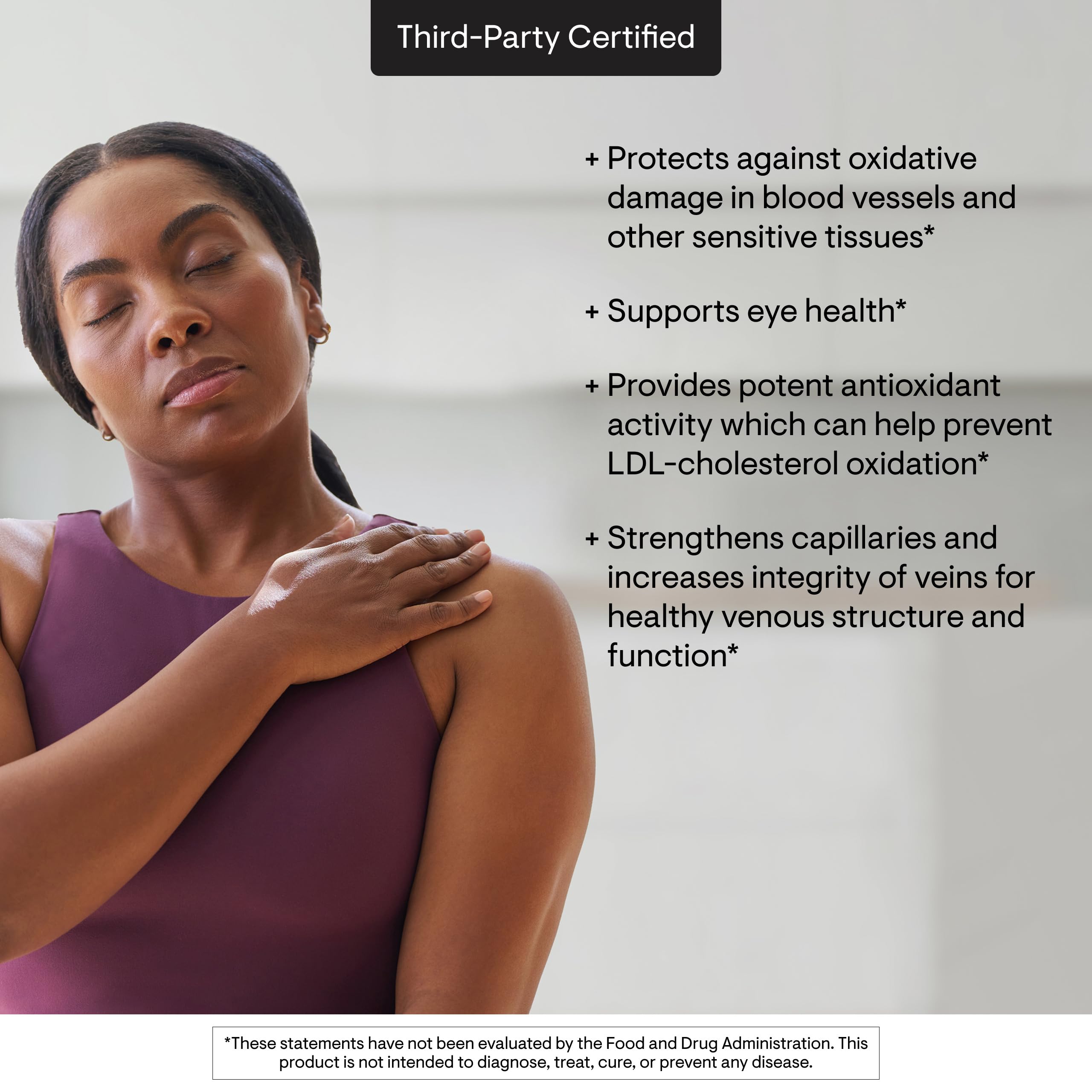 THORNE supplement facts panel emphasizing flavonoid content