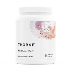 THORNE MediClear Plus tub front showing powder for daily nutrition