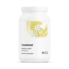 THORNE MediClear-SGS vanilla powder bottle with complete multivitamin profile for daily nourishment