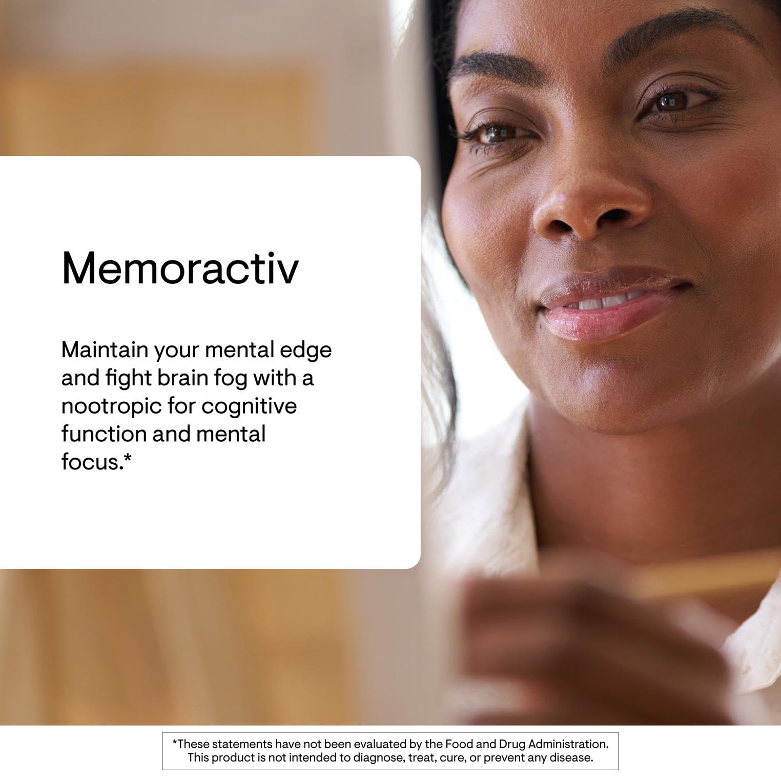 THORNE Memoractiv capsules closeup showing daily use
