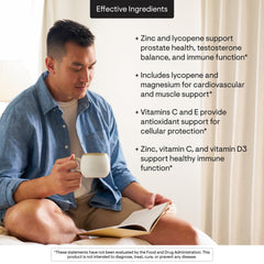 Thorne Men's Multi 50+ bottle illustrating immune-support nutrients