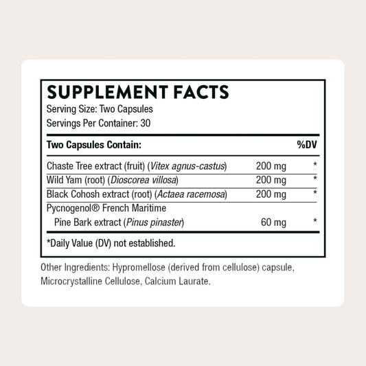 THORNE Meta-Balance bottle pour showing convenient daily dosing
