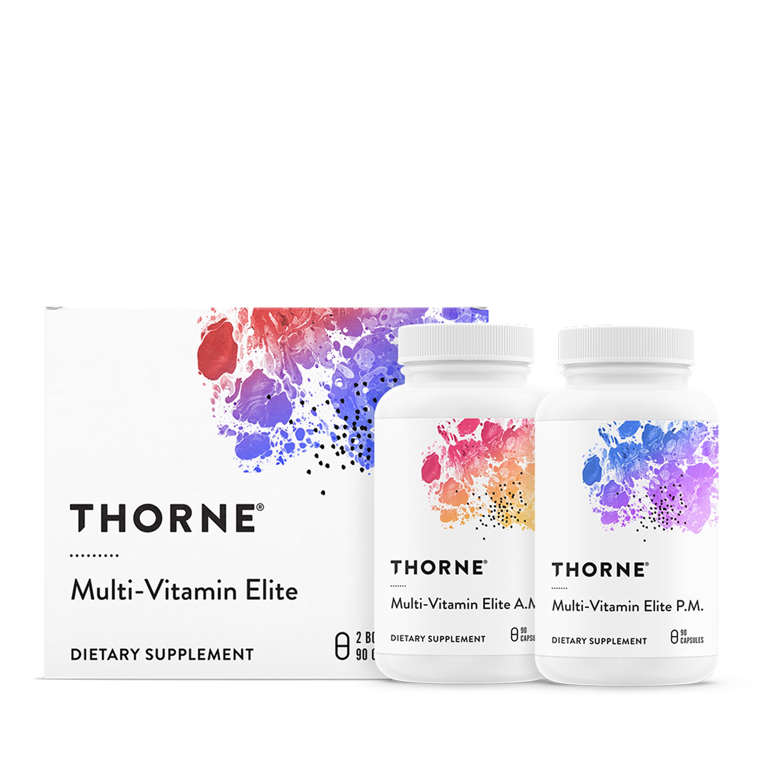 THORNE Multi-Vitamin Elite bottle front view for daily energy support.