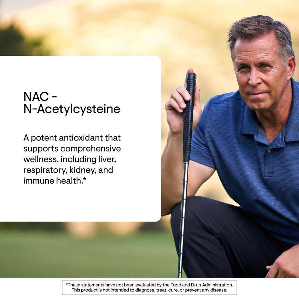 THORNE NAC label details showing purity and allergen-free formula