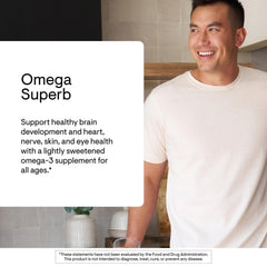 THORNE Omega Superb pour visual demonstrates mess-free serving and quick flavor release