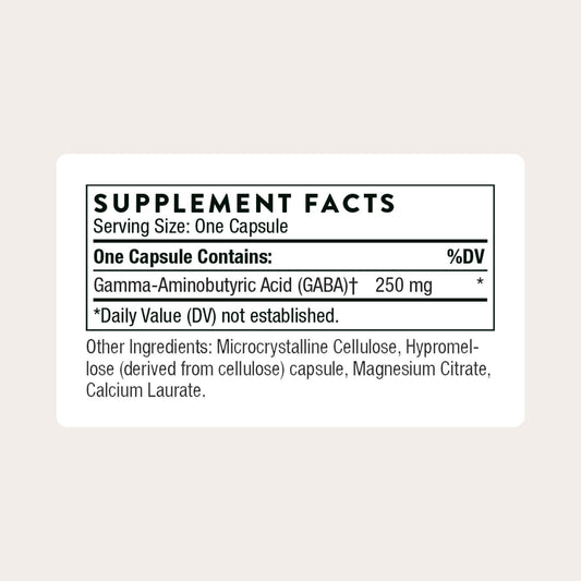 PharmaGABA-250 capsules close-up for daily calm use.