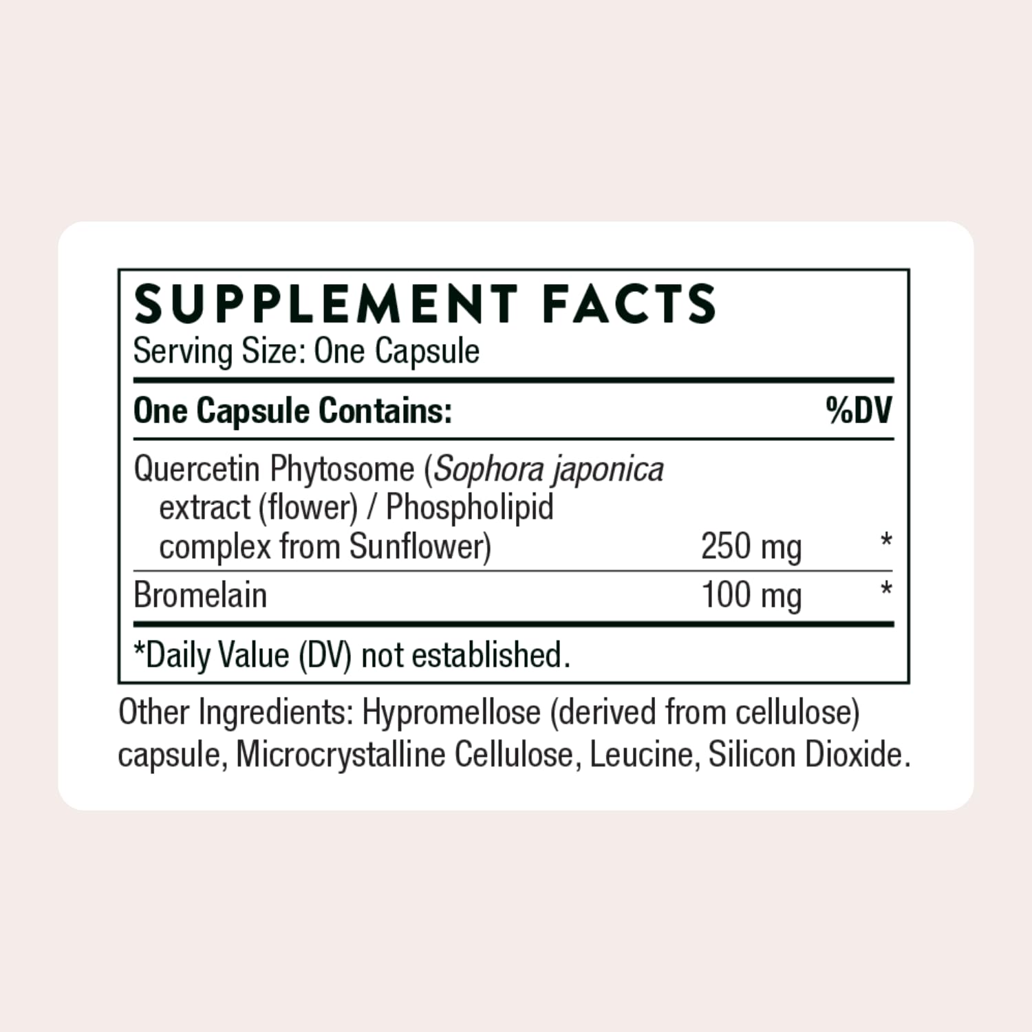 THORNE Quercetin Complex capsules for convenient daily use.