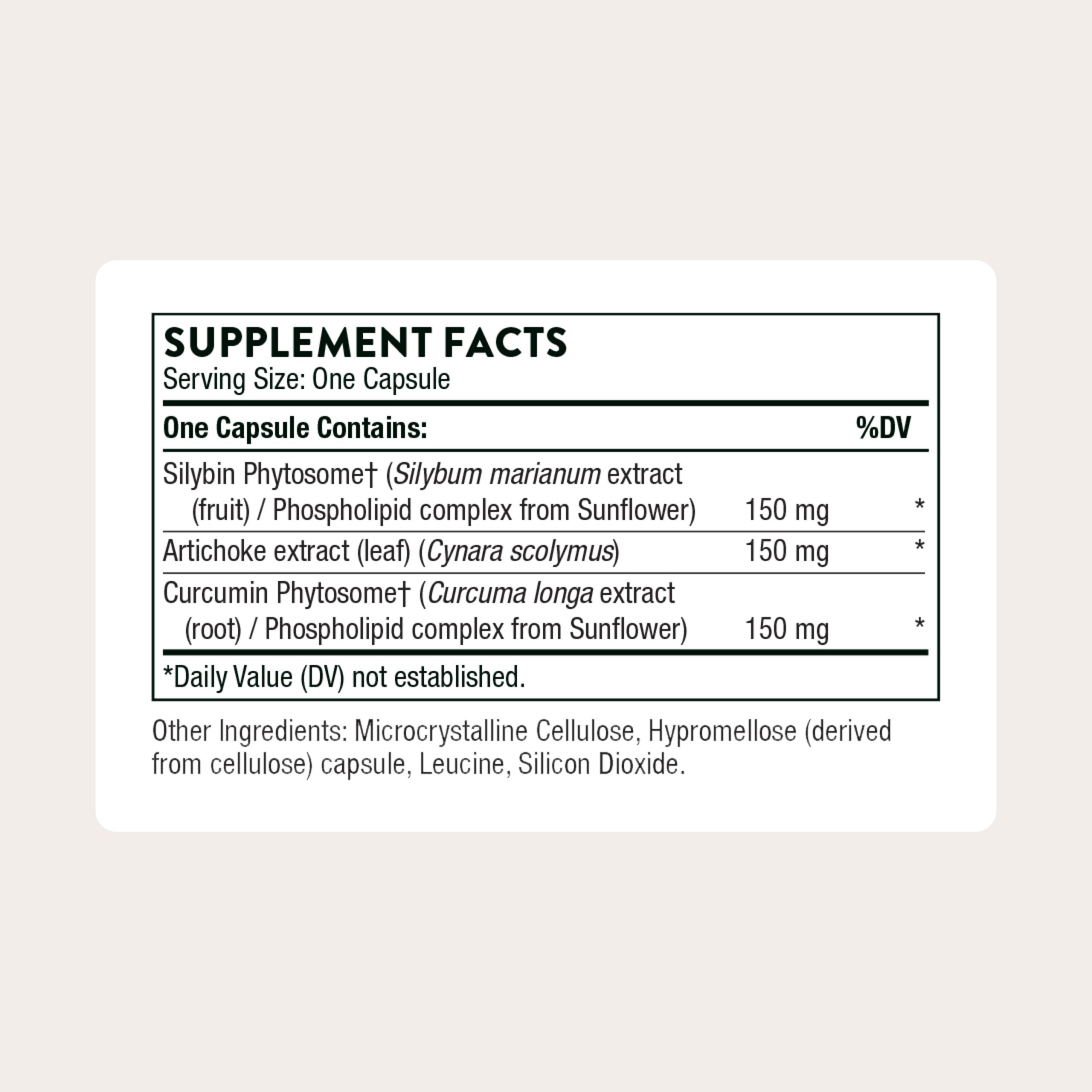 Thorne SAT Milk Thistle capsules for daily wellness routines.