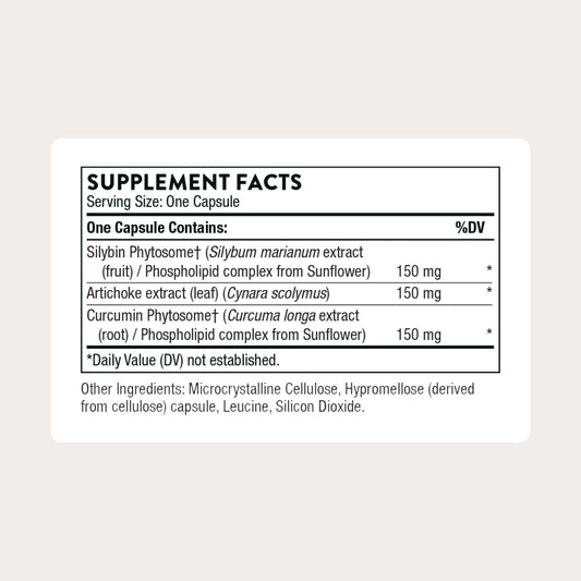 Thorne SAT Milk Thistle capsules for daily wellness routines.