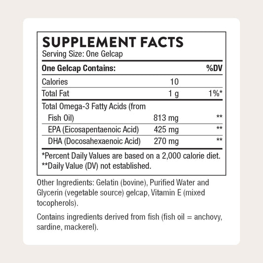 THORNE Super EPA bottle pour illustrating easy daily omega-3 intake