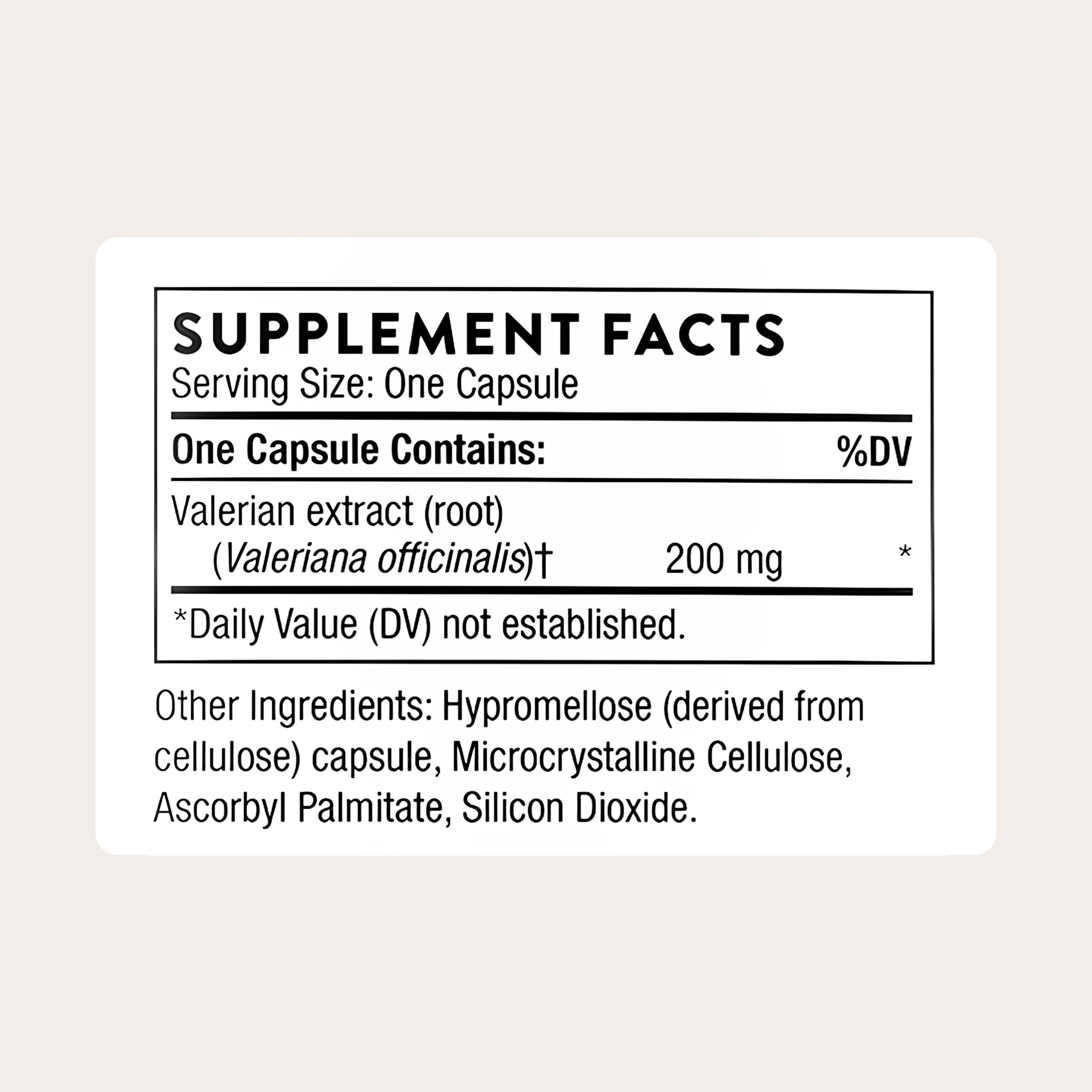 Valerian Root capsules for natural sleep support