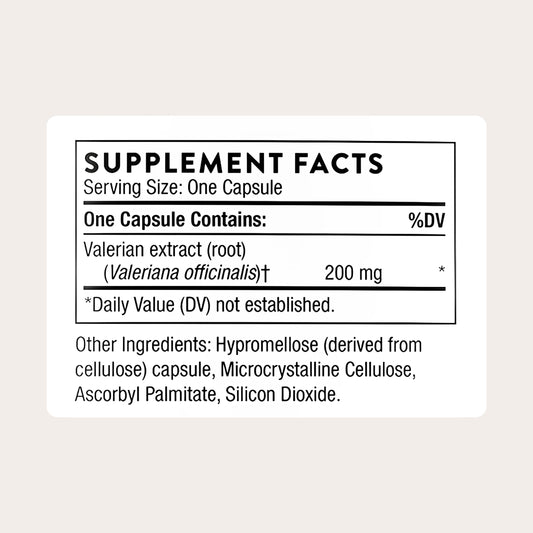 Valerian Root capsules for natural sleep support