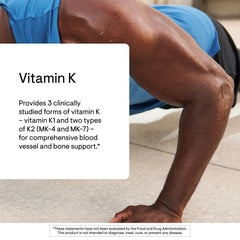 THORNE Vitamin K capsules close-up highlighting MK-4 and MK-7 forms