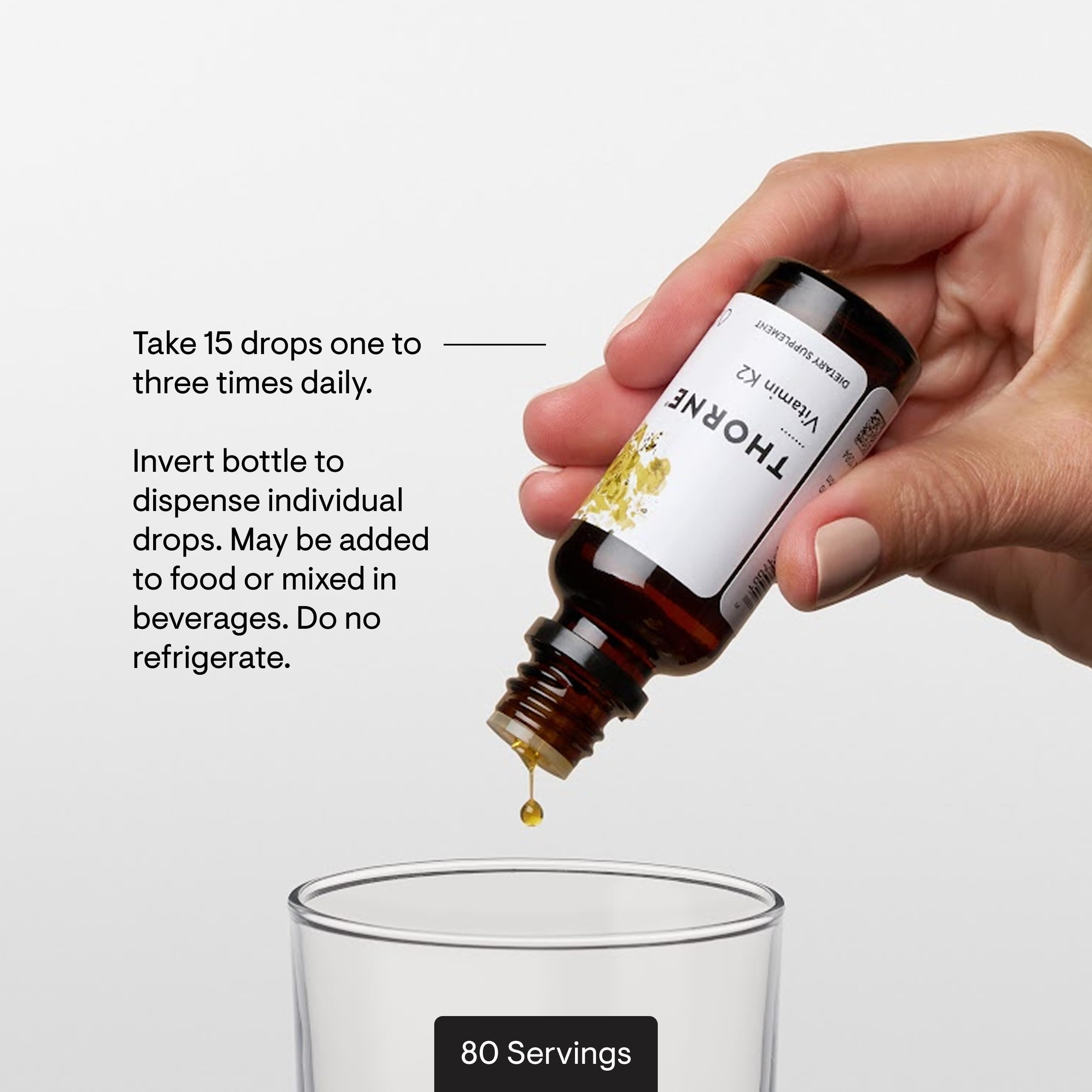 THORNE Vitamin K2 Liquid athlete lifestyle shot suggesting daily wellness