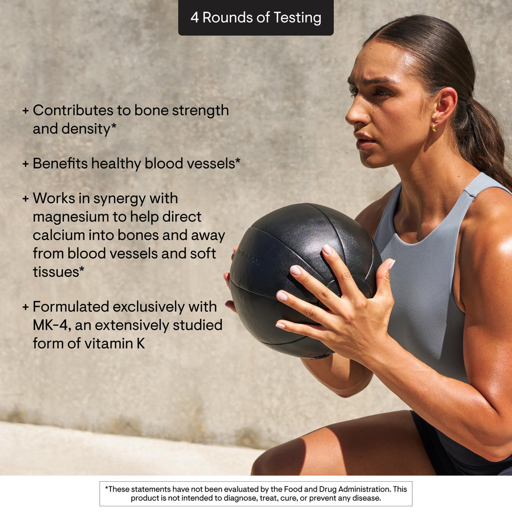 THORNE Vitamin K2 Liquid label close-up with ingredients