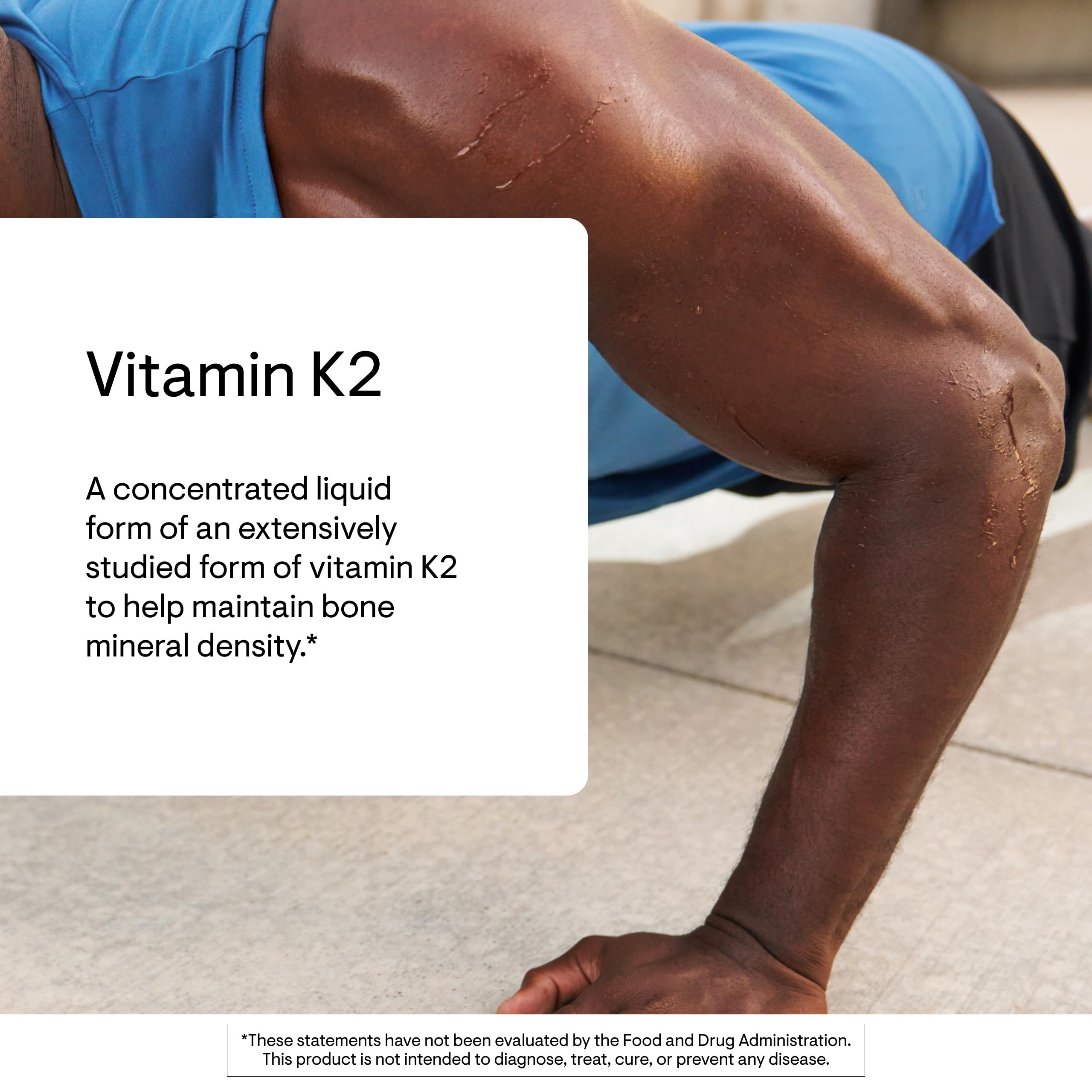 THORNE Vitamin K2 Liquid serving drop illustrating 1 mg per drop