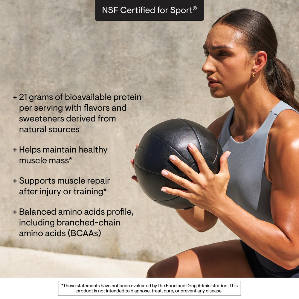 THORNE Whey Protein Isolate chocolate jar features gluten-free formula