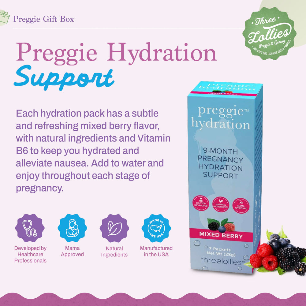 Three Lollies Preggie ginger capsules soothe the stomach during pregnancy.