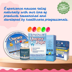 Three Lollies Queasy Hydration MD packaging front designed for patients undergoing treatment